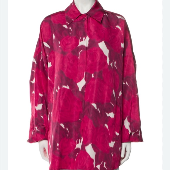 Valentino Tops - VALENTINO GARAVANI
Rose-Print Button Down Shirt Jacket It38 NWT